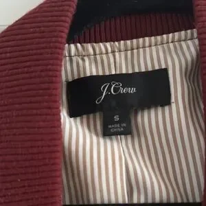 J. Crew Women's Burgundy Velvet Jacket